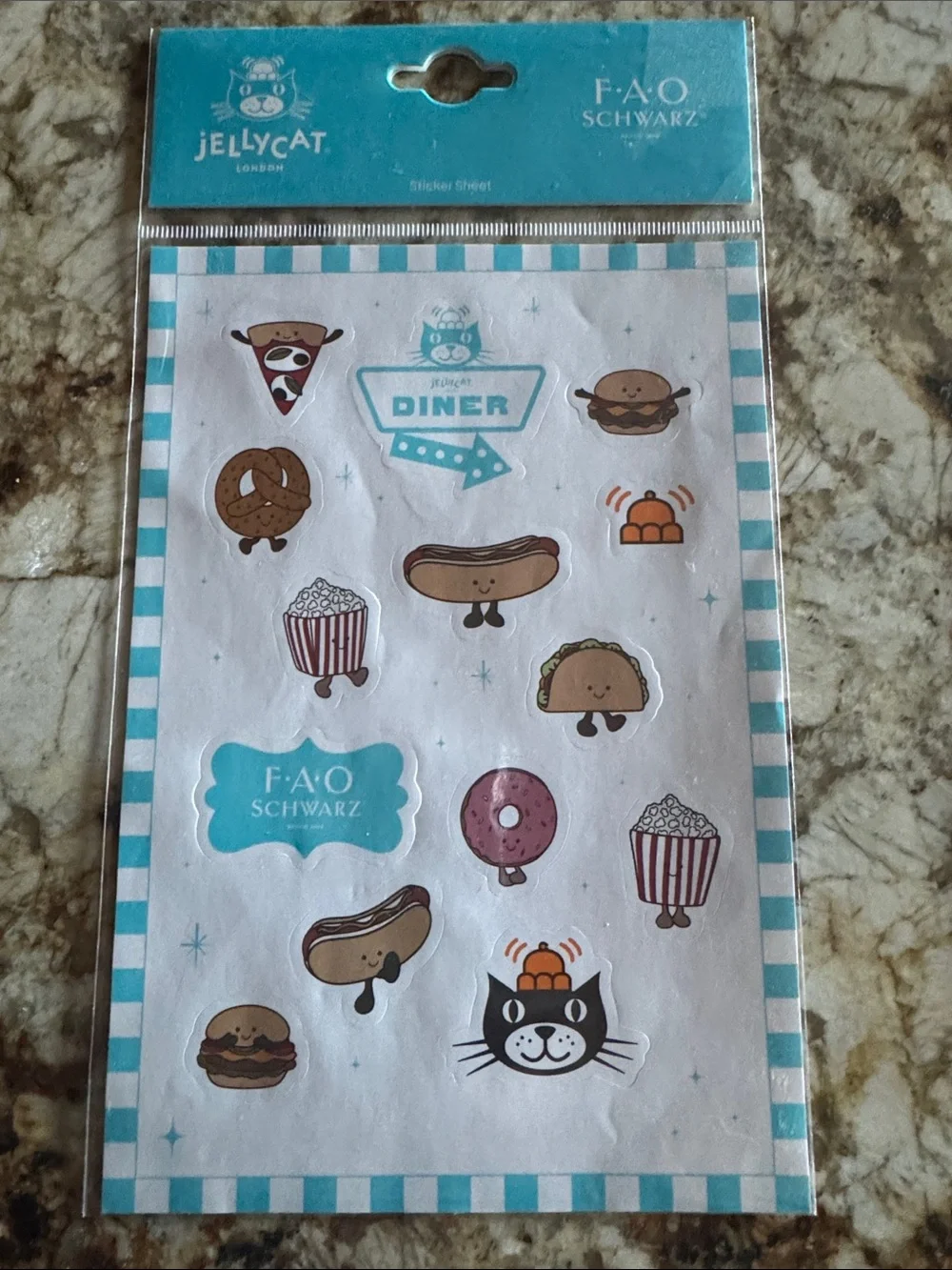 Jellycat Yellow Hot Dog Enamel Pin with stickers